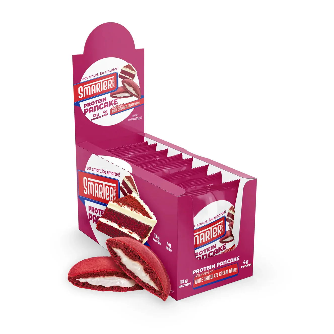 Smarter Snacks Protein Pancake Box of 12 (Red Velvet White Chocolate)