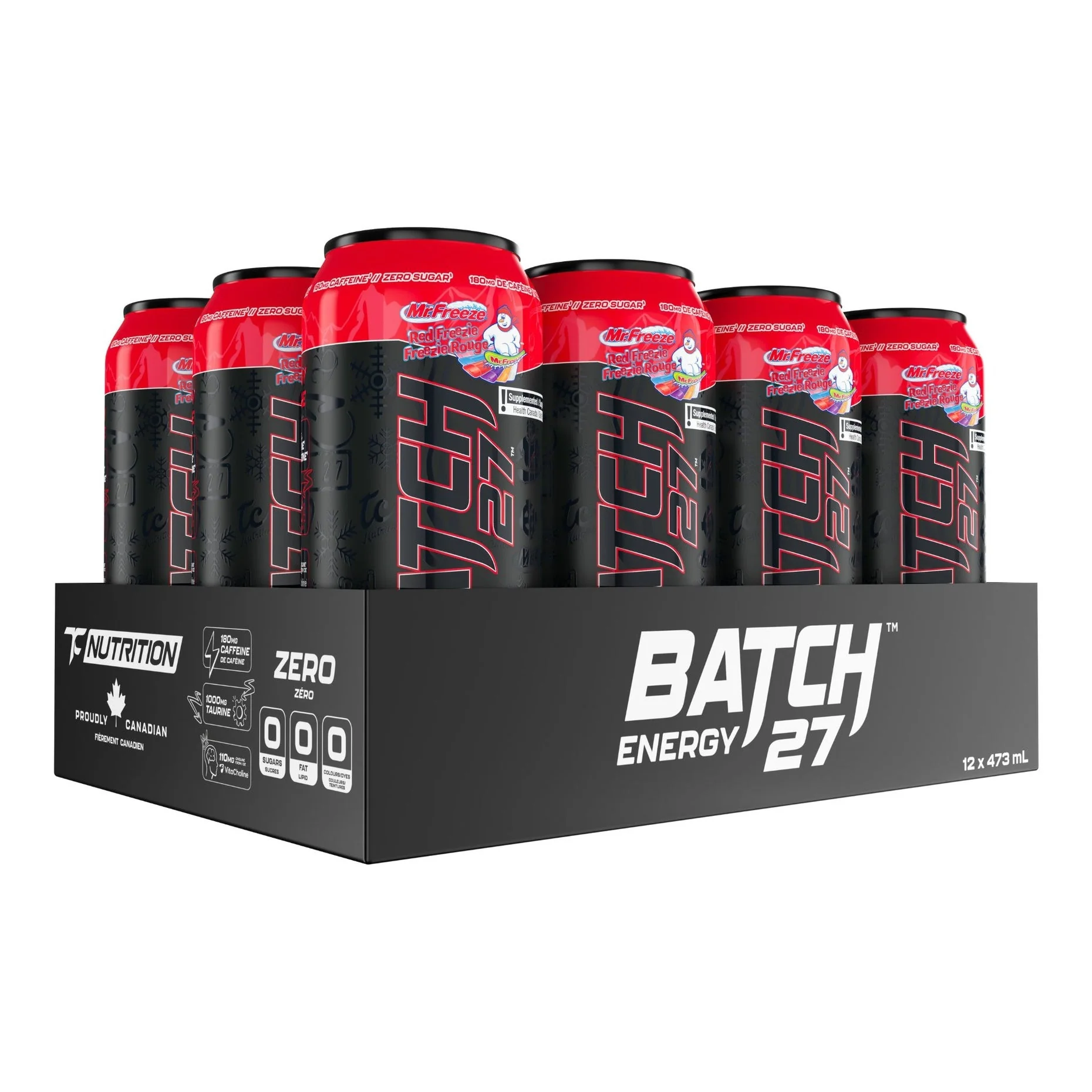 TC Batch 27 Energy Drinks (Case of 12 x 473mL) - Red Freezie