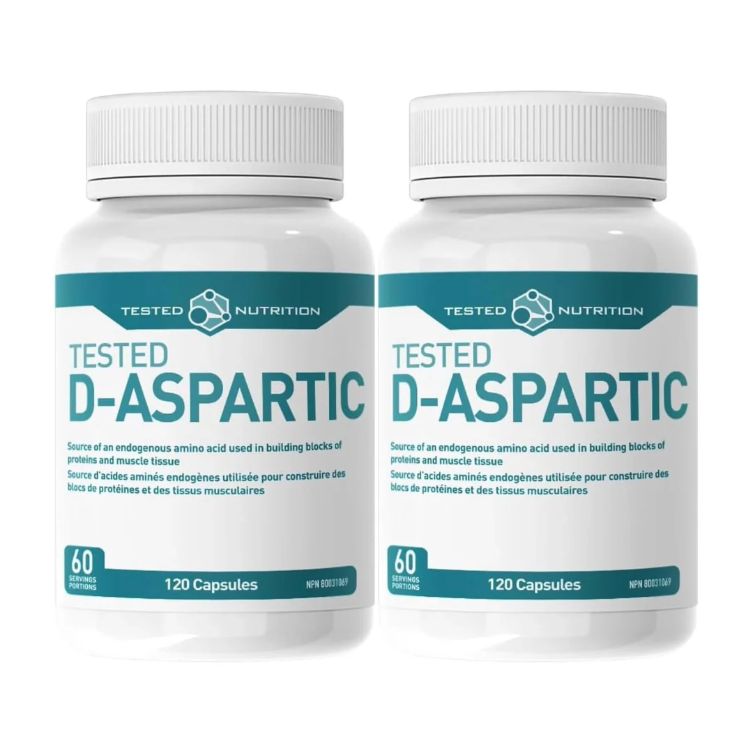 Tested Nutrition D-Aspartic Acid 120 Capsules (Pack of 2)